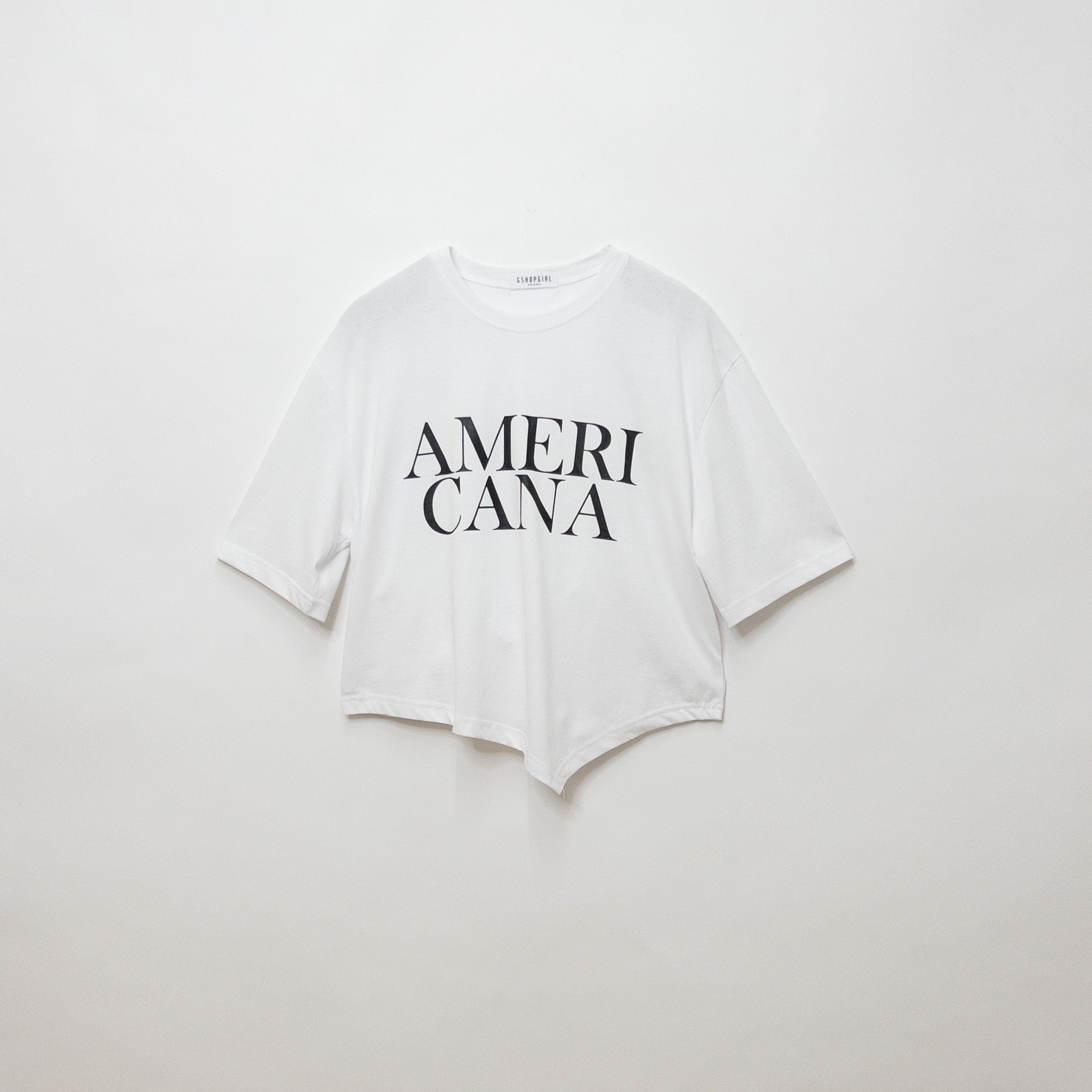AMERICANAカットTシャツ | ホワイト | ダンスウェア